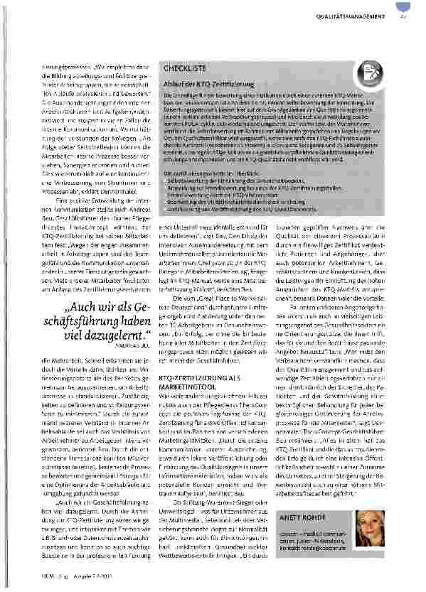 Vorschauseite 2: Qualität kommunizieren