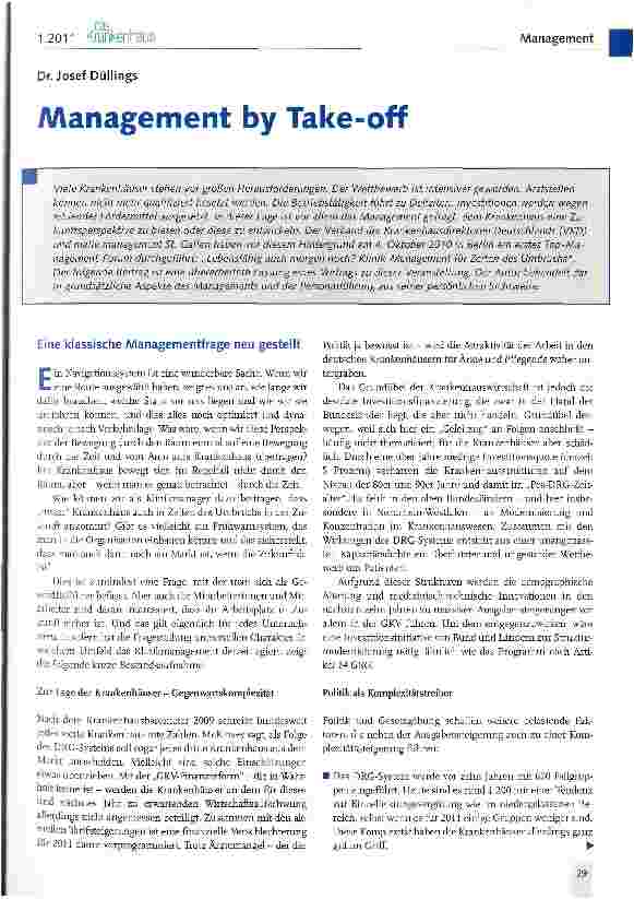 Vorschauseite 1: Management by Take-off