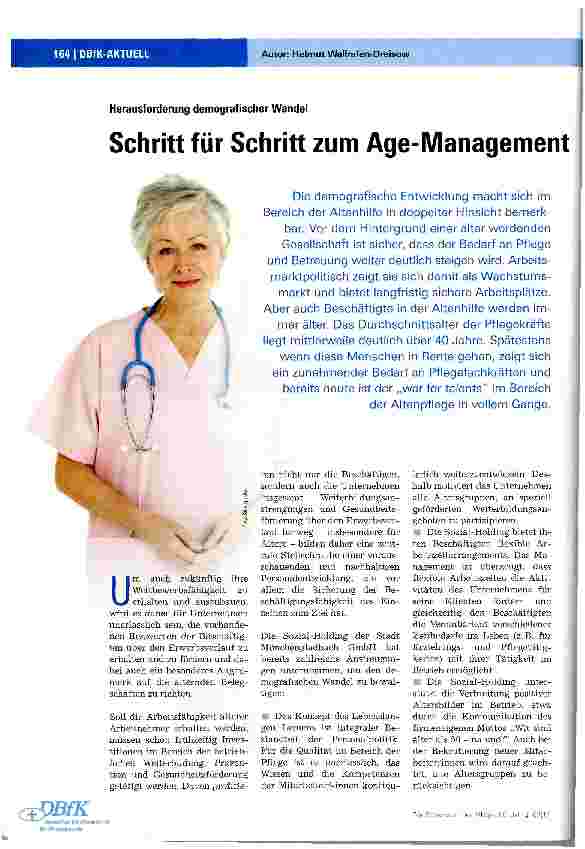 Vorschauseite 1: Herausforderung demografischer WandelSchritt für Schritt zum Age-Management