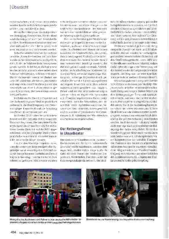 Vorschauseite 5: Hygiene im Gesundheitswesen in der Mongolei