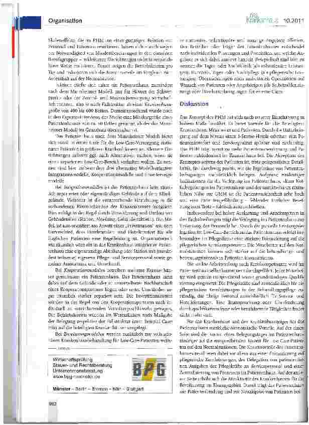 Vorschauseite 5: Patientenhaus Mannheim -ein Zukunftsmodell der Low-Care-Versorgung