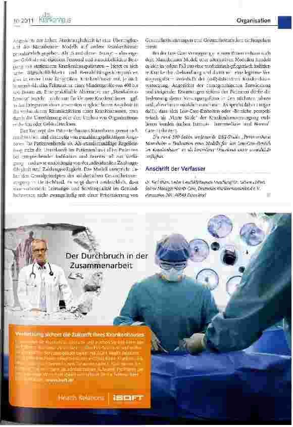 Vorschauseite 6: Patientenhaus Mannheim -ein Zukunftsmodell der Low-Care-Versorgung