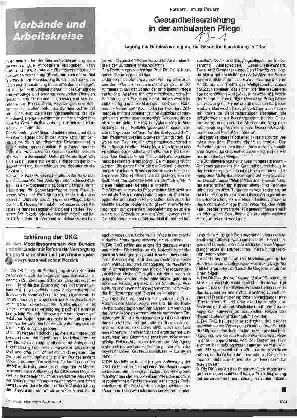 Vorschauseite 1: Gesundheiterziehung in der ambulanden Pflege