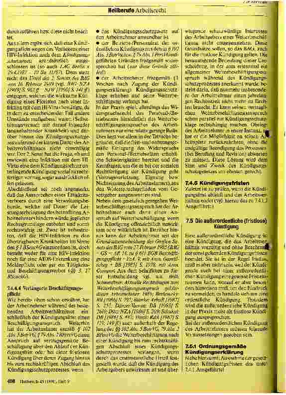 Vorschauseite 4: Das Arbeitsrecht des Krankenpflegepersonals 7. Die Beendigung des Arbeitsverhältnisses