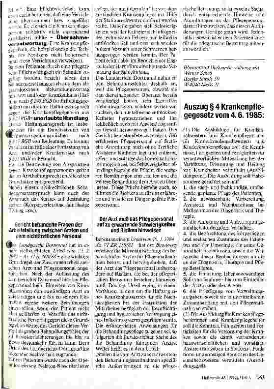 Vorschauseite 2: Die Abgrenzung der Pflegeaufgaben gegenüber der ärztlichen Tätigkeit