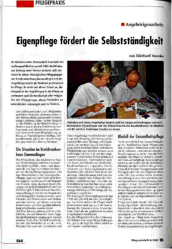 Vorschauseite 1: Eigenpflege fördert die Selbstständigkeit