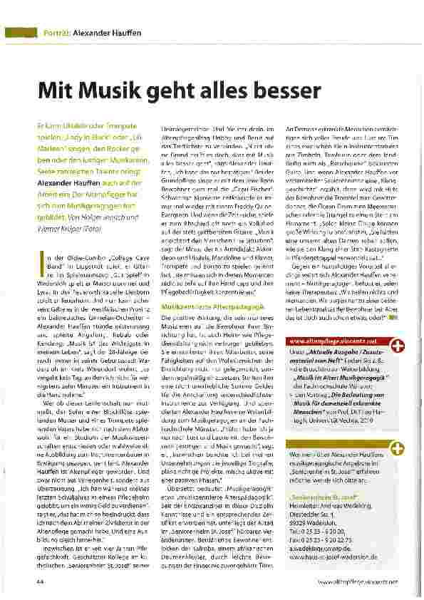Vorschauseite 1: Mit Musik geht alles besser