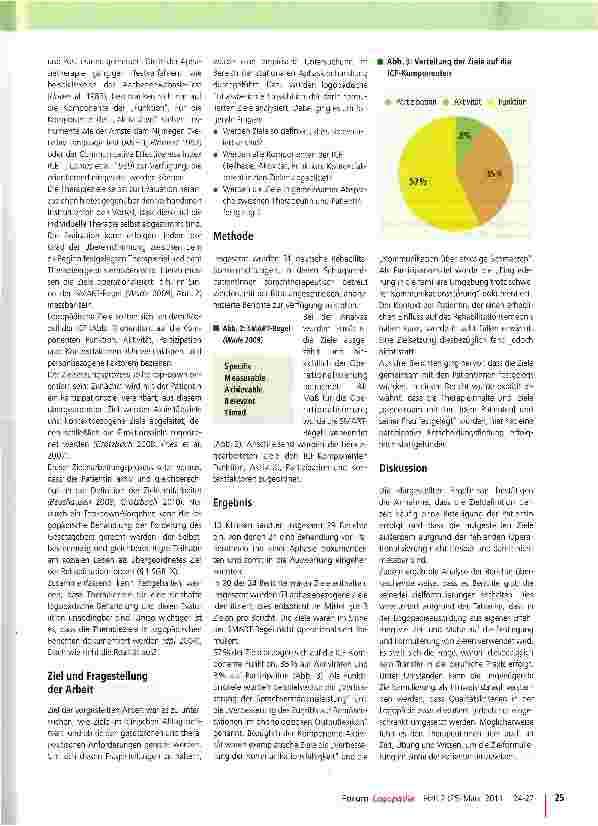 Vorschauseite 2: Zielsetzung in der AphasietherapieEine empirische Untersuchung von Rehabilitationsberichten
