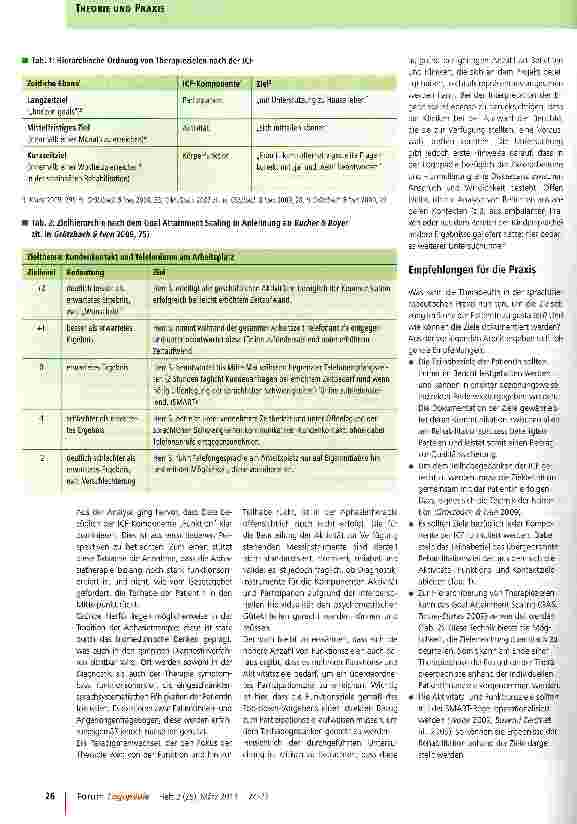 Vorschauseite 3: Zielsetzung in der AphasietherapieEine empirische Untersuchung von Rehabilitationsberichten
