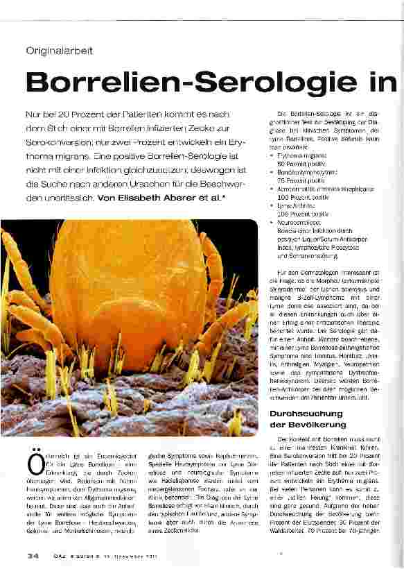 Vorschauseite 1: Borrelien-Serologie in der Praxis