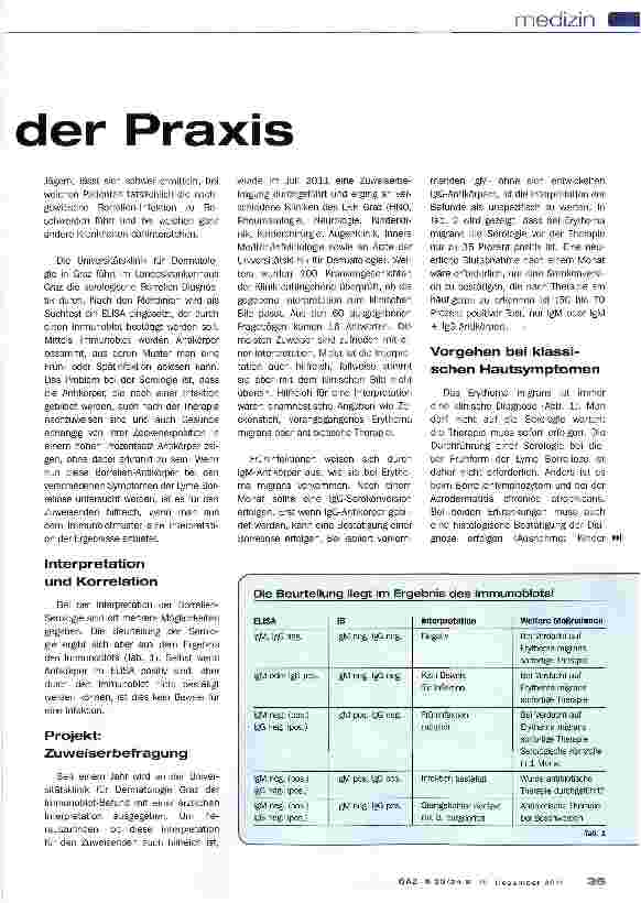 Vorschauseite 2: Borrelien-Serologie in der Praxis