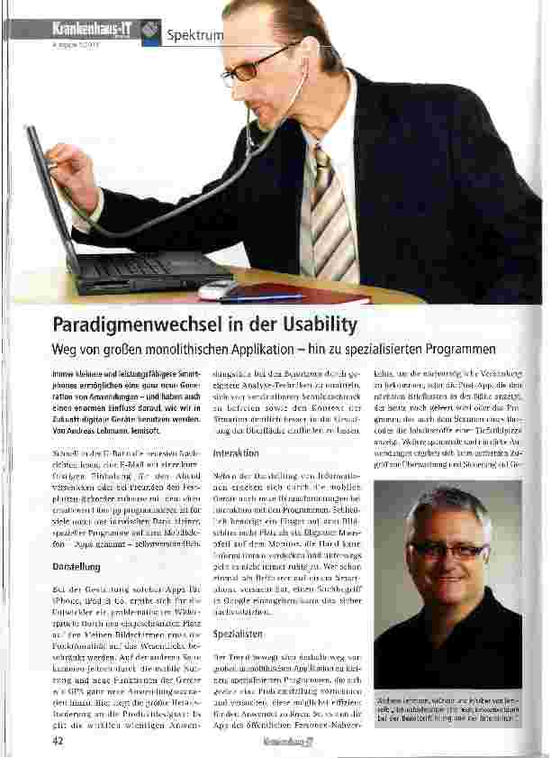 Vorschauseite 1: Paradigmenwechsel in der Usability