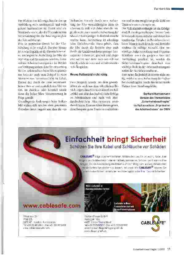 Vorschauseite 4: Sicherheitsbeauftragte (Sibe) Ein Erfolgsmodell