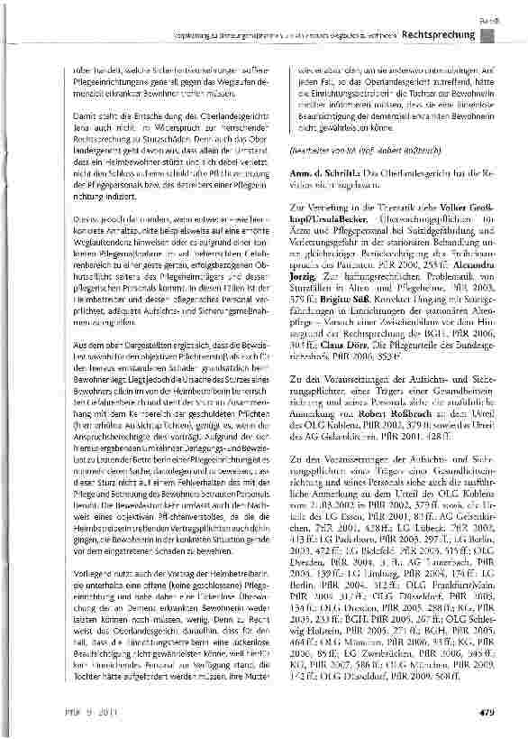 Vorschauseite 6: Verpflichtung zu Sicherungsmaßnahmen, um ein erneutes Weglaufen zu verhindernBGB §253, § 280 Abs. 1
