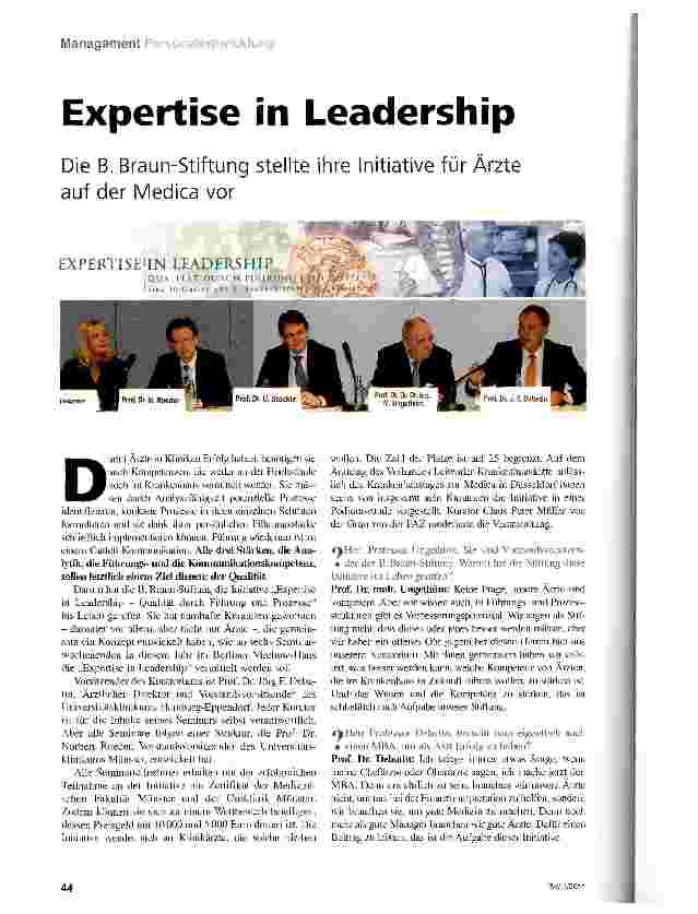 Vorschauseite 1: Expertise in Leadership
