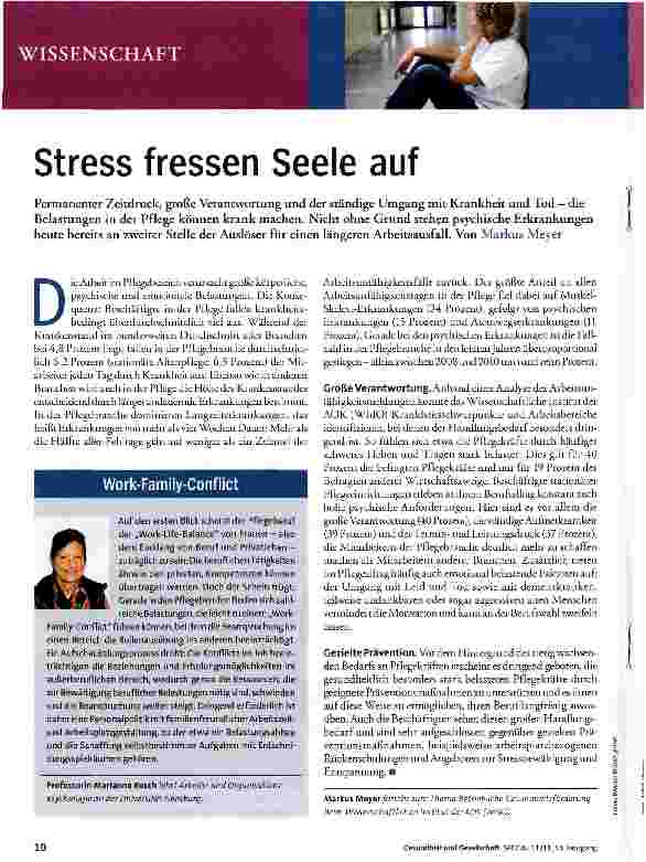 Vorschauseite 1: Stress fressen Seele auf