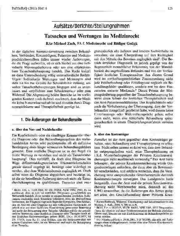 Vorschauseite 1: Tatsachen und Wertungen im Medizinrecht