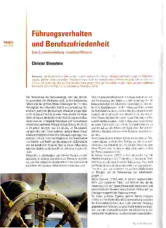 Vorschauseite 1: Führungsverhalten und Berufszufriedenheit