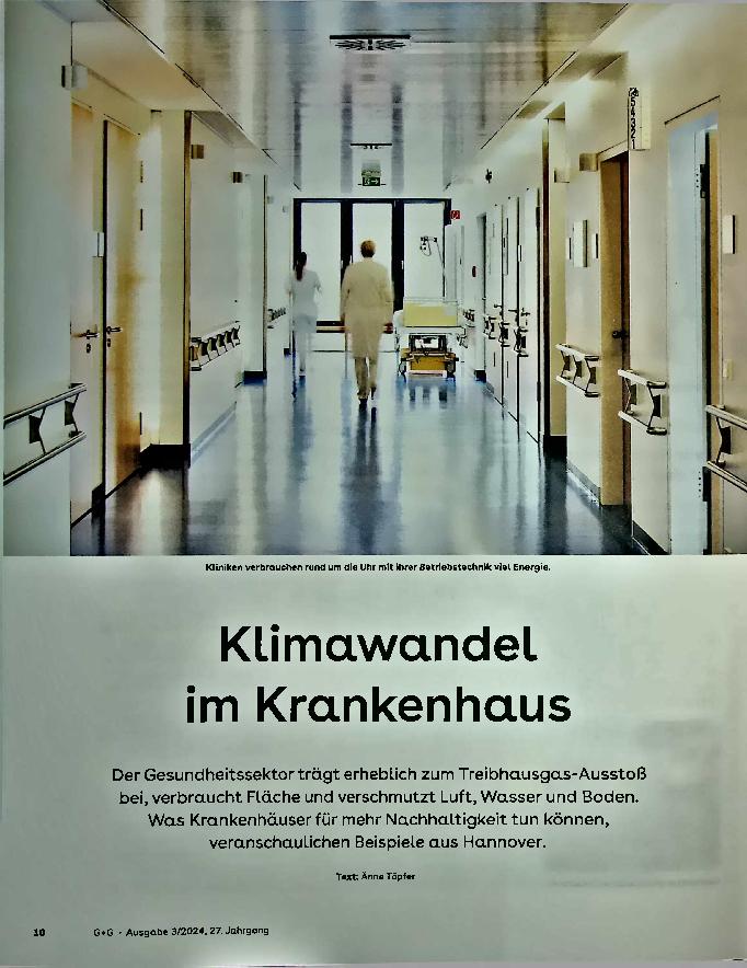 Vorschauseite 1: Klimawandel im Krankenhaus