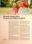 Vorschauseite 1: Blasentraining nützt, Verzicht auf Koffein fraglich. Kombinierte und intensivierte Behandlungsmethoden helfen besser.