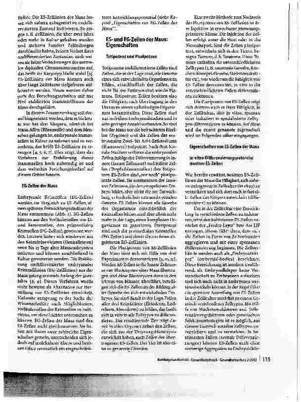 Vorschauseite 3: Embryonale Stammzellen der MausEigenschaften, Potenzial und Verwendung