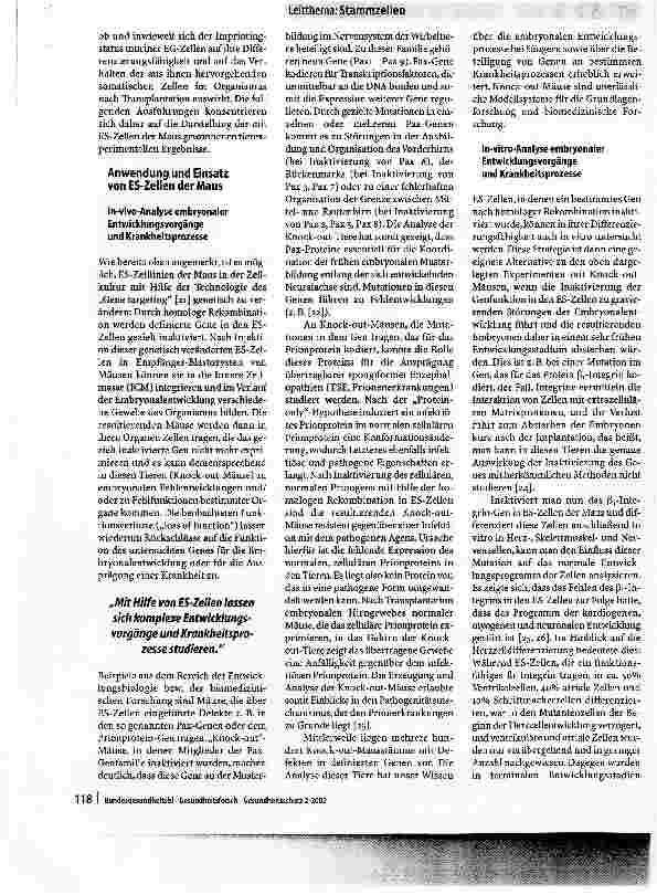 Vorschauseite 6: Embryonale Stammzellen der MausEigenschaften, Potenzial und Verwendung