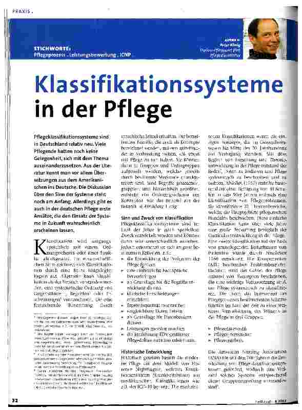 Vorschauseite 1: Klassifikationssysteme in der Pflege