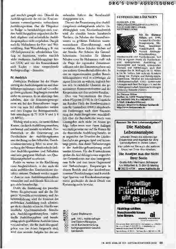 Vorschauseite 4: DRGs und Ausbildung im Krankenhaus