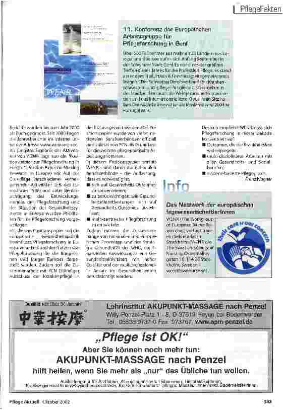 Vorschauseite 2: Das Pflege-Netzwerk der Wissenschaftler