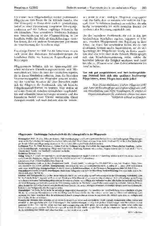 Vorschauseite 6: Finanzstrategien in der ambulanten Pflege