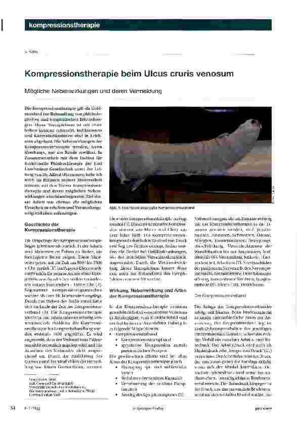 Vorschauseite 1: Kompressionstherapie beim Ulcus cruris venosum