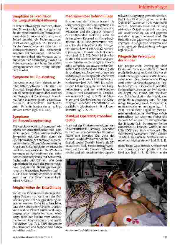 Vorschauseite 2: Entzugssymptomatik bei Langzeitanalgosedierung von pädiatrischen Intensivpatienten