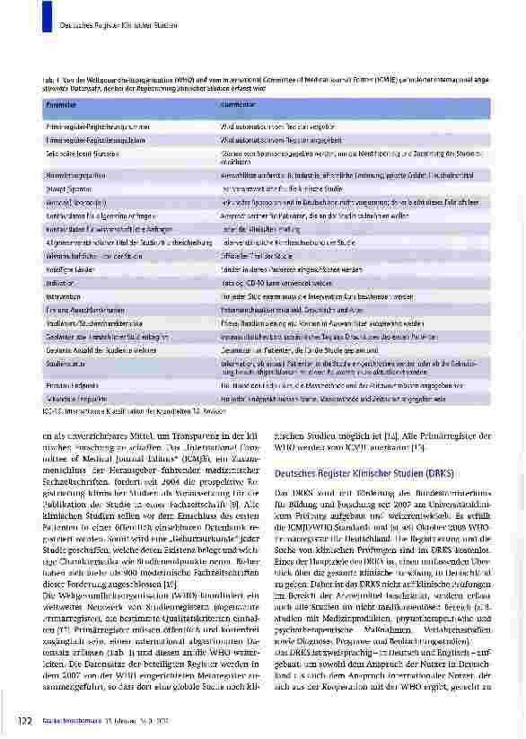 Vorschauseite 2: Deutsches Register Klinischer Studien