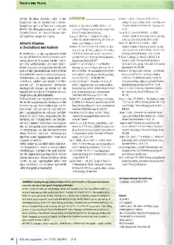 Vorschauseite 5: Logopädische Arbeit mit Frühgeborenen und Säuglingen