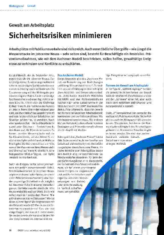 Vorschauseite 1: Sicherheitsrisiken minimieren