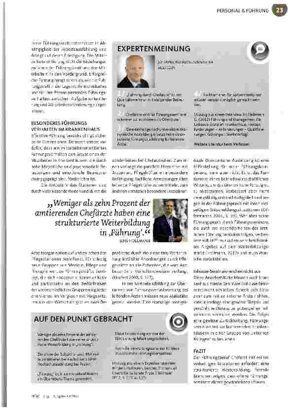 Vorschauseite 2: Chefarzt - nicht nur eine berufliche Ehre