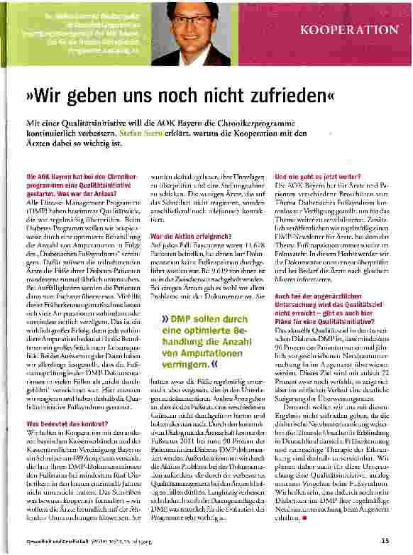 Vorschauseite 1: Wir geben uns noch nicht zufrieden