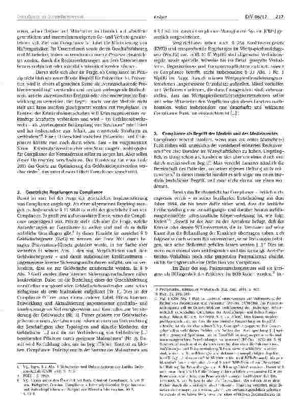 Vorschauseite 2: Compliance im Gesundheitswesen - Grundlagen und aktuelle Entwicklung
