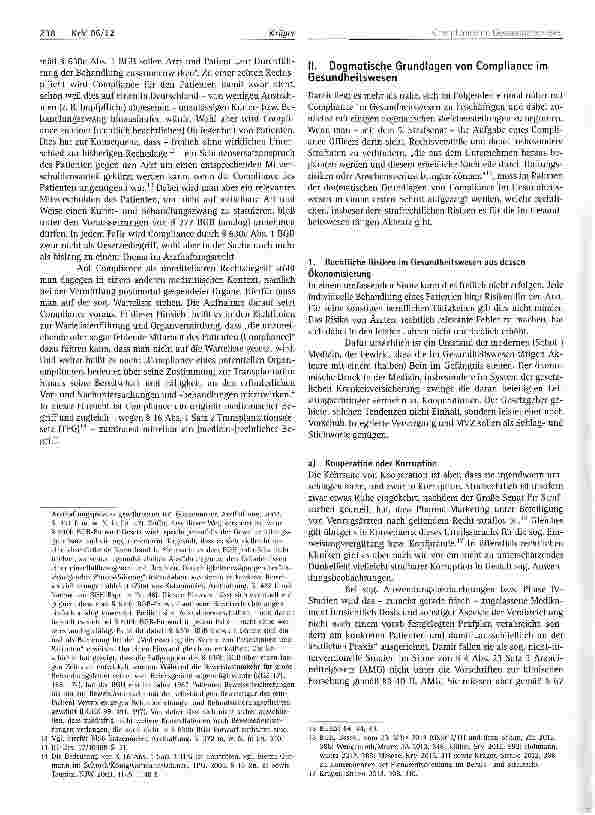 Vorschauseite 3: Compliance im Gesundheitswesen - Grundlagen und aktuelle Entwicklung