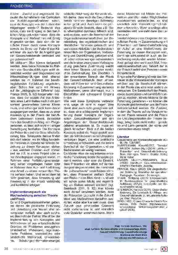 Vorschauseite 2: Prävention und Gesundheitsförderung -Viel Lärm um nichts?