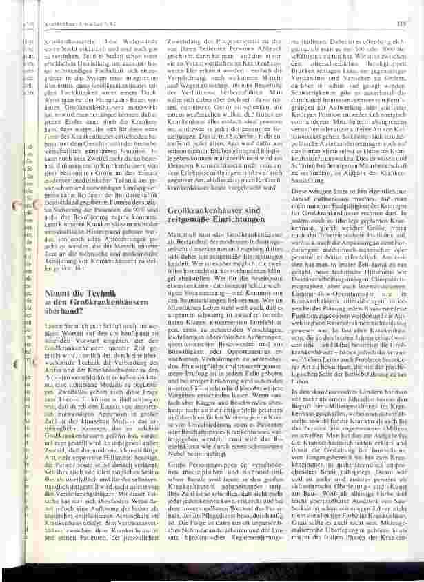 Vorschauseite 5: Großkrankenhäuser Vorläufer und Wandlungen der Konzepte
