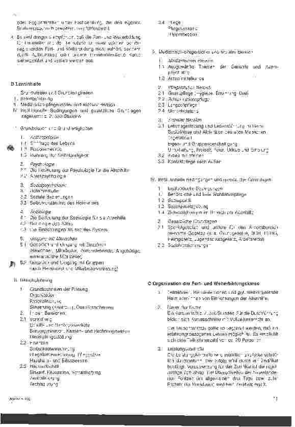 Vorschauseite 2: Rahmenlehrplan für Altenheimleiter