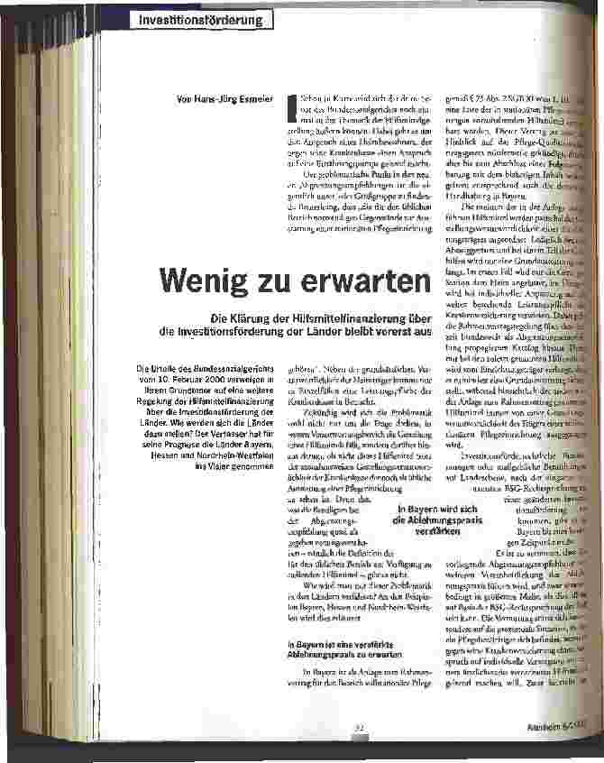 Vorschauseite 1: Wenig zu erwarten