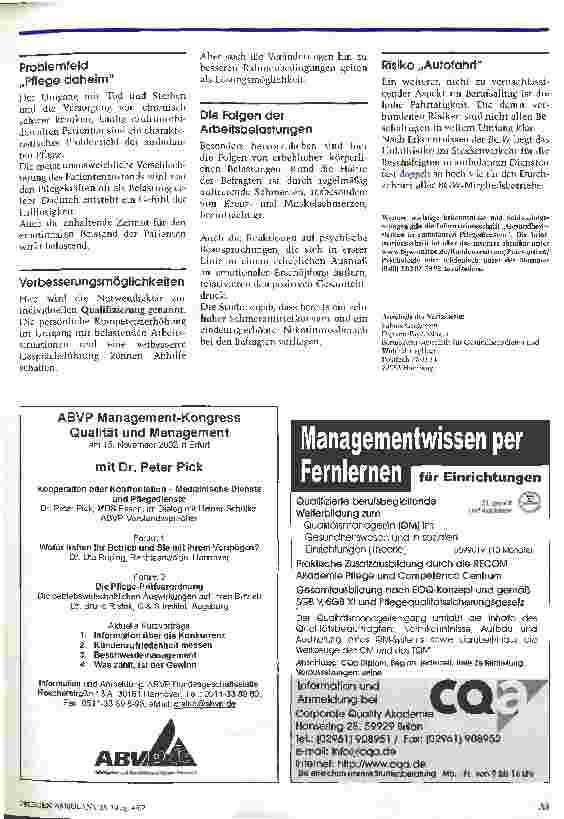 Vorschauseite 2: Krank durch Pflege?