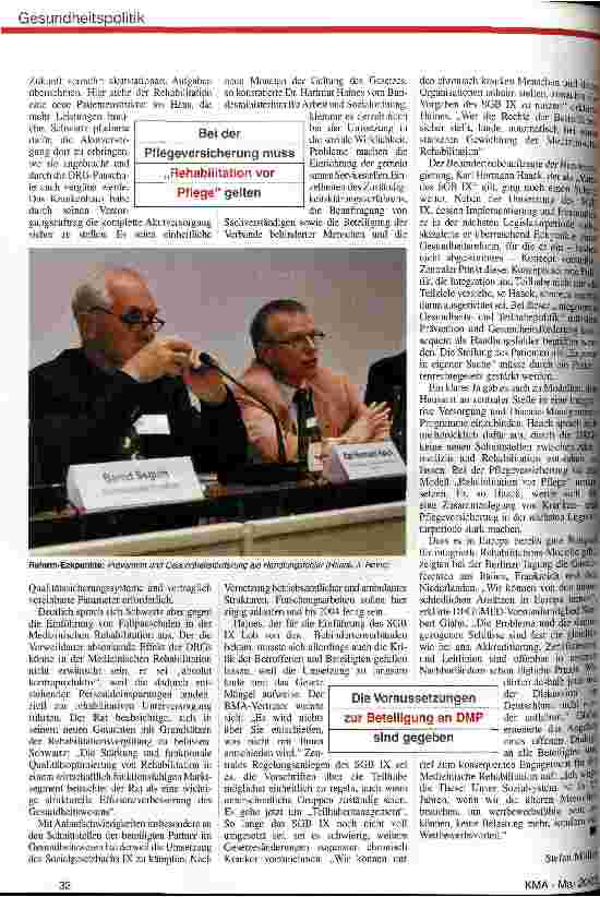 Vorschauseite 3: Ungenutzter Wissensfundus! Medizinische Rehabilitation