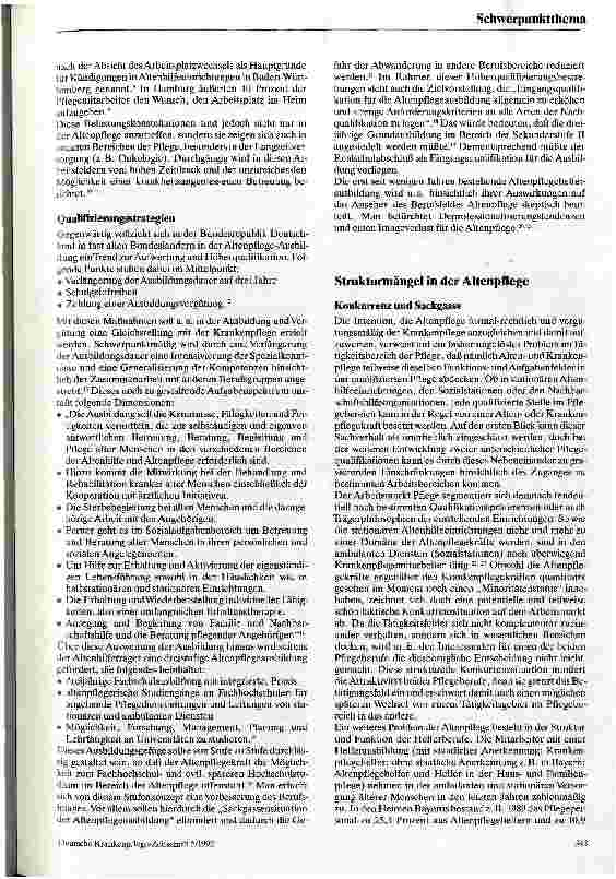 Vorschauseite 2: Altenpflege Konzepte, Grenzen und Perspektiven der Altenpflege als Beruf