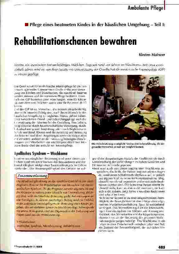 Vorschauseite 1: Rehabilitationschancen bewahren Teil I