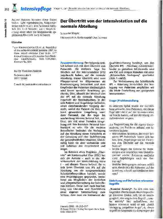 Vorschauseite 2: Lässt sich eine halbliegende Position von Beatmungspatienten längerfristig aufrechterhalten?