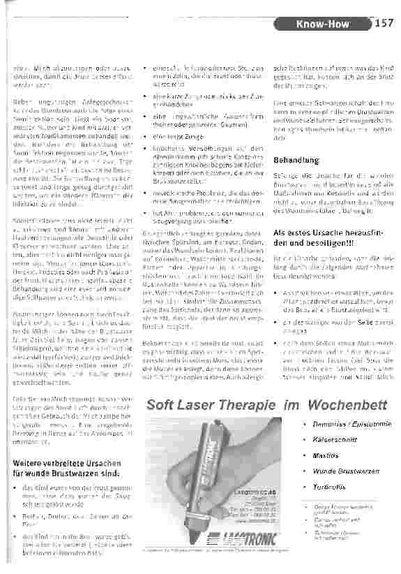 Vorschauseite 2: Wunde Brustwarzen - Ursachen und BehandlungWunde Brustwarzen können das Stillen unerträglich werden lassen.