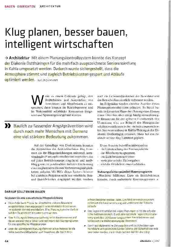 Vorschauseite 1: Klug planen, besser bauen, intelligent wirtschaften